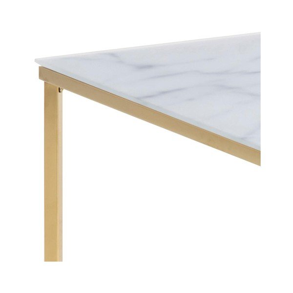 Бяла масичка за кафе 80x80 cm Alisma - Actona-image-3