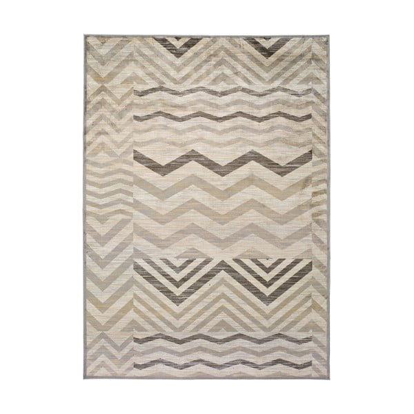 Сив вискозен килим Belga Zig Zag, 70 x 220 cm - Universal