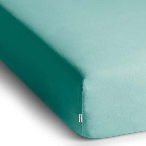 Тюркоазен еластичен чаршаф от джърси 200x200 cm Amber – Restilo-image-2