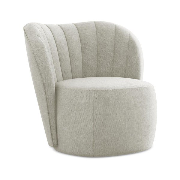 Кремаво шенилово кресло Keloa – Makamii