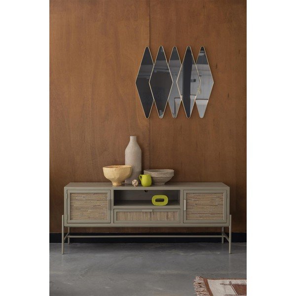 Черна маса за телевизор от масивна ела 148x60x38 cm Yasu – Dutchbone-image-1