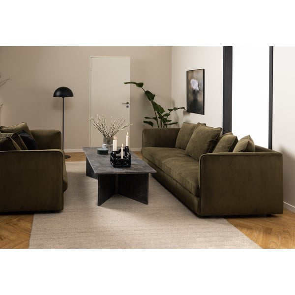 Черна мраморна масичка за кафе 70x140 cm Vega – Actona-image-2