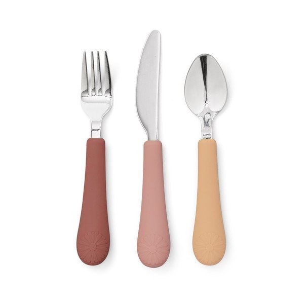 Детски прибори за хранене от силикон 3 бр. Rose Mix – Cam Cam Copenhagen