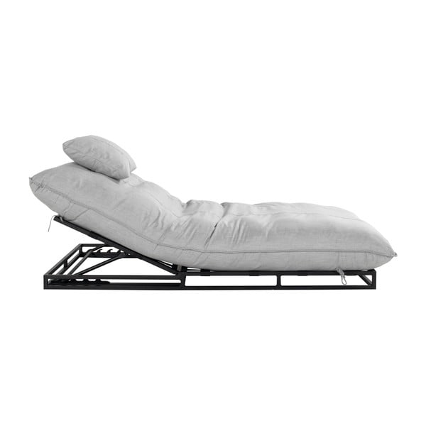 Черен градински шезлонг с бежови възглавници Ексклузивно - Hartman-image-3