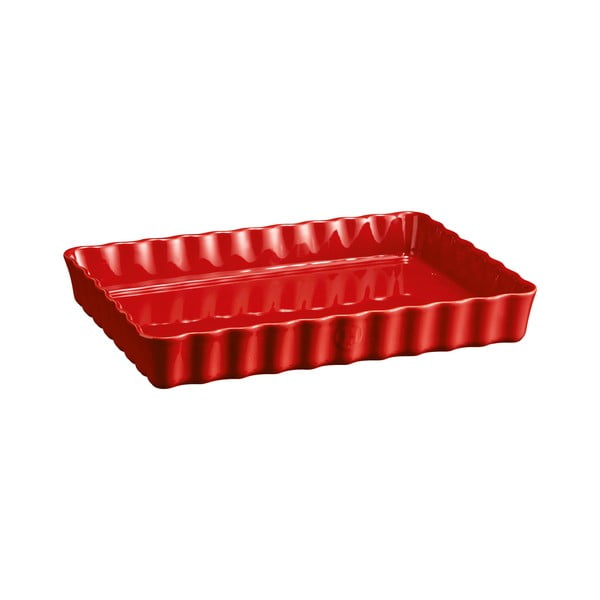 Червена правоъгълна форма за торта, 24 x 34 cm - Emile Henry