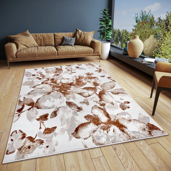 Кафяв килим 67x120 cm Shine Floral - Hanse Home-image-1