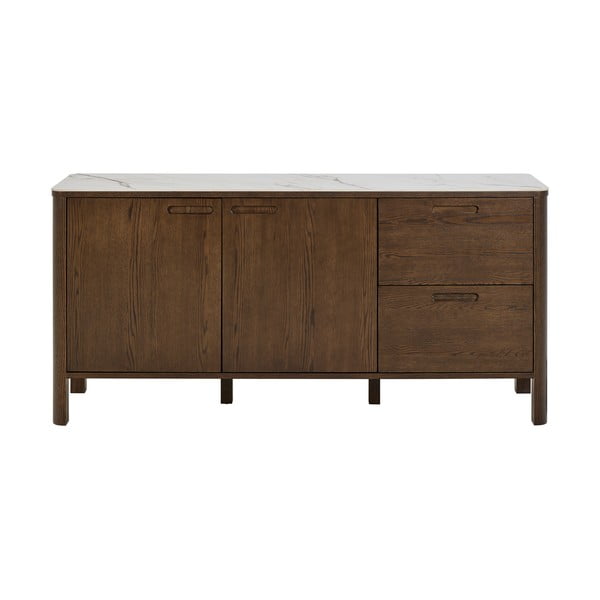 Кафяв скрин от декор от дъб  160x75x40 cm Southampton – Actona