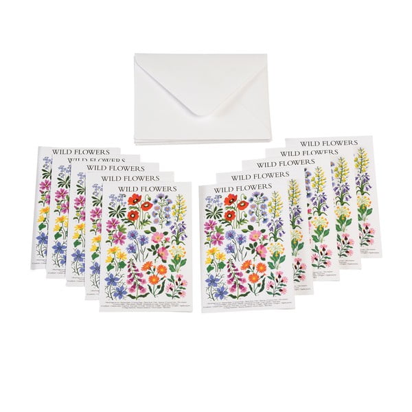Пощенски картички в комплект от 10 броя Wild Flowers - Rex London-image-1
