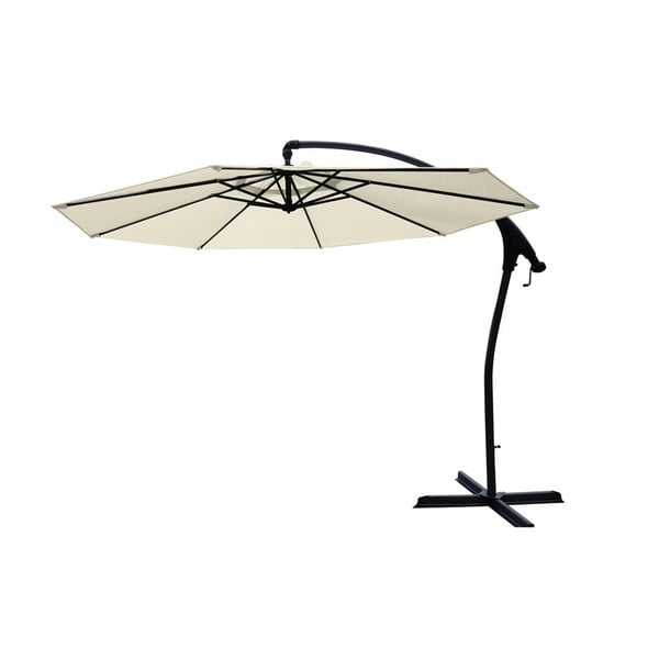 Страничен градински чадър с бежова сянка Tenero, ø 3 м - Hartman