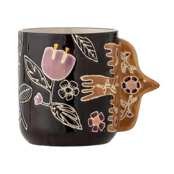 Тъмнокафяви глинени чаши в комплект 4 бр. за лате 325 ml Vivielle – Bloomingville-image-2