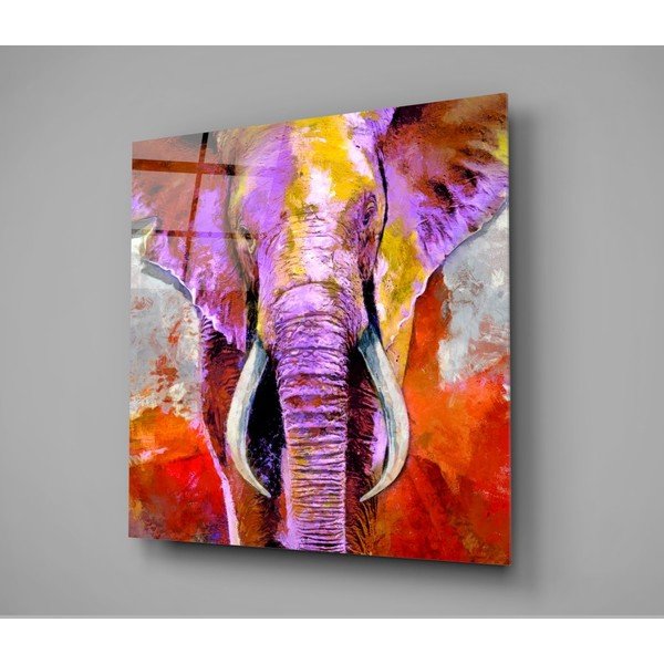 Картина върху стъкло , 40 x 40 cm Revenge of the Elephant - Insigne-image-3