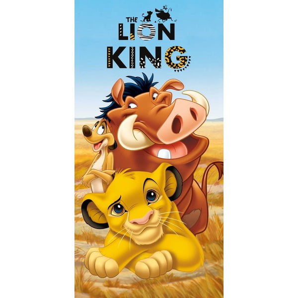 Синя-кафява памучна детска кърпа 70x140 cm Lion King – Jerry Fabrics