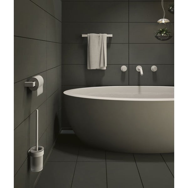 Бяла стенна стъклена четка за тоалетна Gedy Pirenei – Sapho-image-1