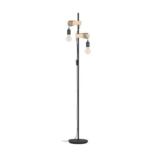LED подова лампа в черен и естествен цвят (височина 166,5 cm) TOWNSHEND – EGLO