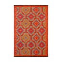 Двустранен килим за открито от рециклирана пластмаса Orange & Violet Orange & Violet, 120 x 180 cm Lhasa - Fab Hab