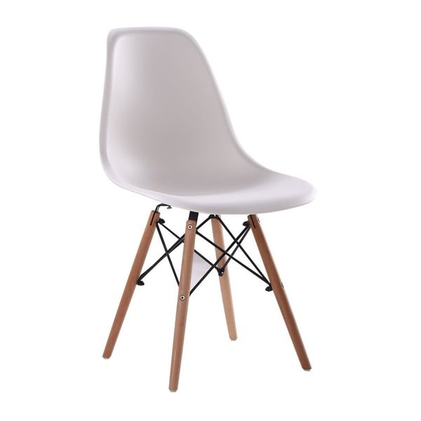 Bílá židle s nohami z bukového dřeva Clio Puro