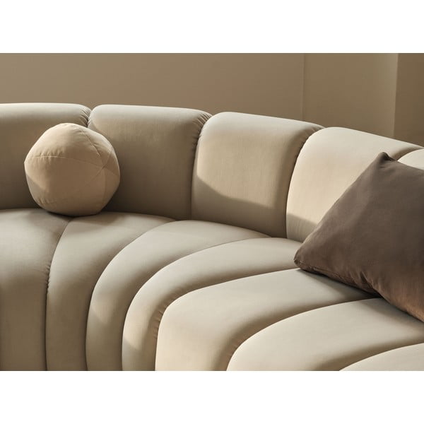 Син кадифен модулен ъглов диван Lupine – Micadoni -image-4