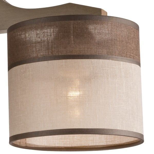 Тъмнокафява лампа за таван с текстилен абажур ø 16 cm Andrea - LAMKUR-image-4
