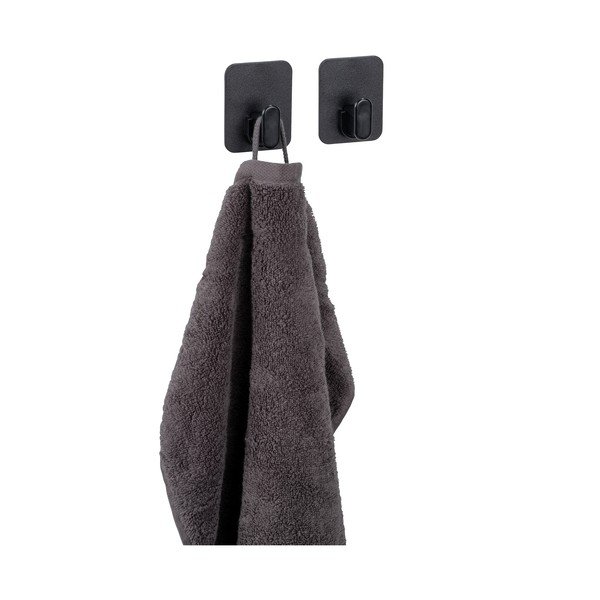 Черни пластмасови комплект куки без пробиване 2 бр. Parma – Allstar-image-1