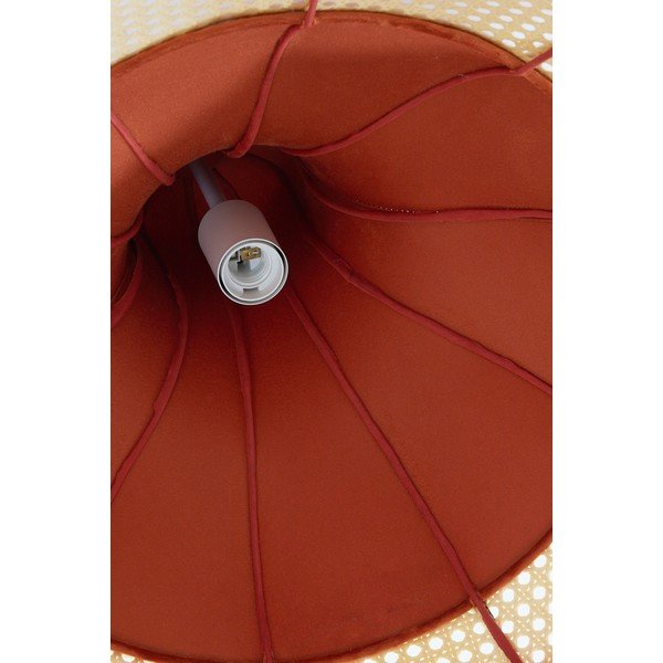 Оранжево висящо осветително тяло с текстилен абажур ø 50 cm Mizia – Light & Living-image-1