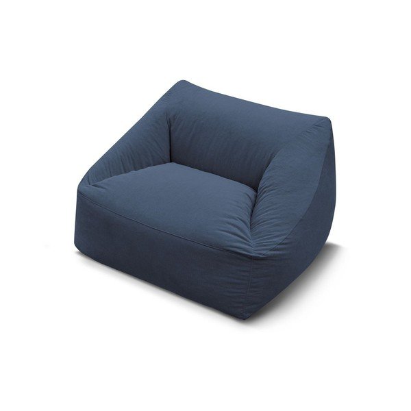 Тъмносин пуф от рипсено кадифе Lilibet – Bobochic Paris-image-4