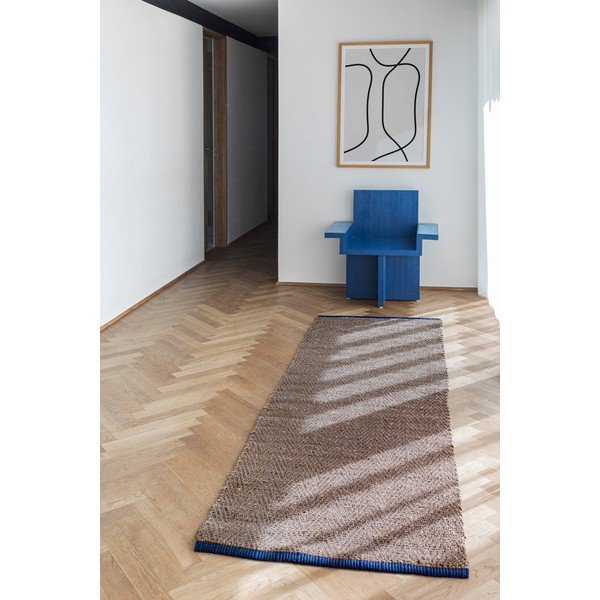 Кафява пътека от юта 80x245 cm Notes – Mette Ditmer Denmark-image-1