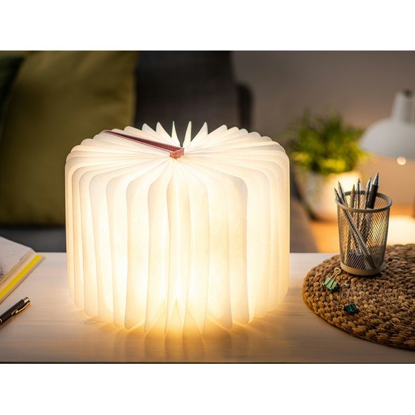 LED настолна лампа с текстилен абажур (височина 2,5 cm) Booklight – Gingko-image-4