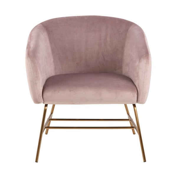 Кресло от прахово розово кадифе Ramsey - Actona