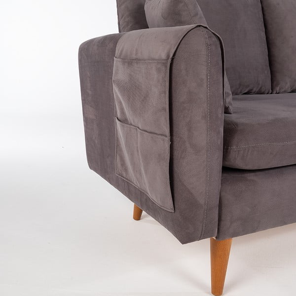 Тъмносив диван 215 cm Sofia – Balcab Home-image-1