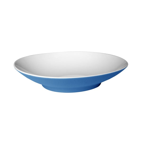Modrý polévkový talíř Entity, 22.2 cm