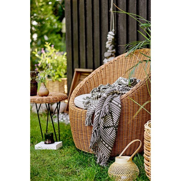 Кръгла странична масичка от изкуствен ратан ø 46 cm Roccas – Bloomingville-image-1