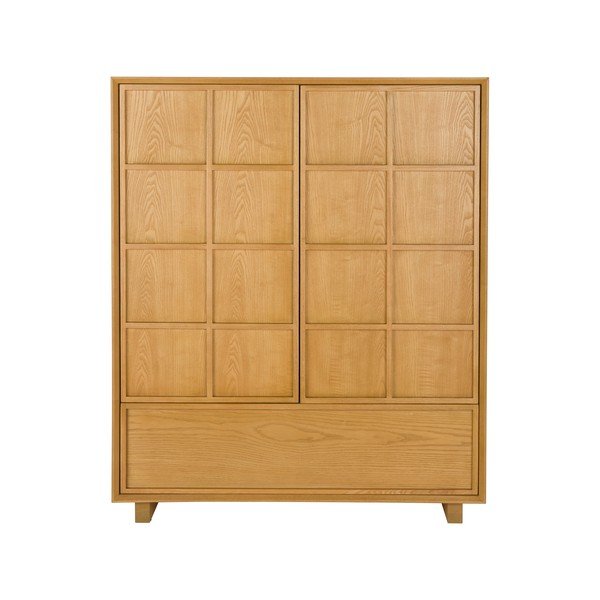 Шкафче от масивен ясен в естествен цвят 100x120x45 cm Raster – Zuiver