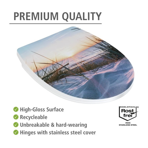 Тоалетна чиния с автоматично затваряне 36,5 x 45 см Baltic – Wenko-image-3