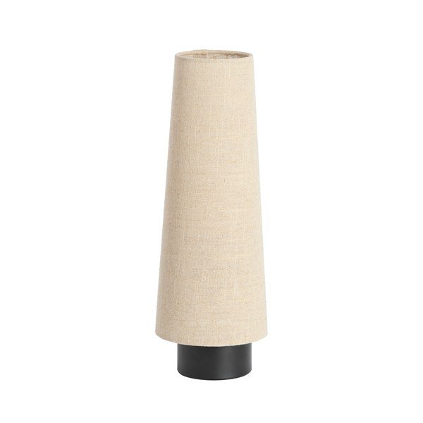 Бежова метална настолна лампа с текстилен абажур (височина 42 cm) Howie – Light & Living