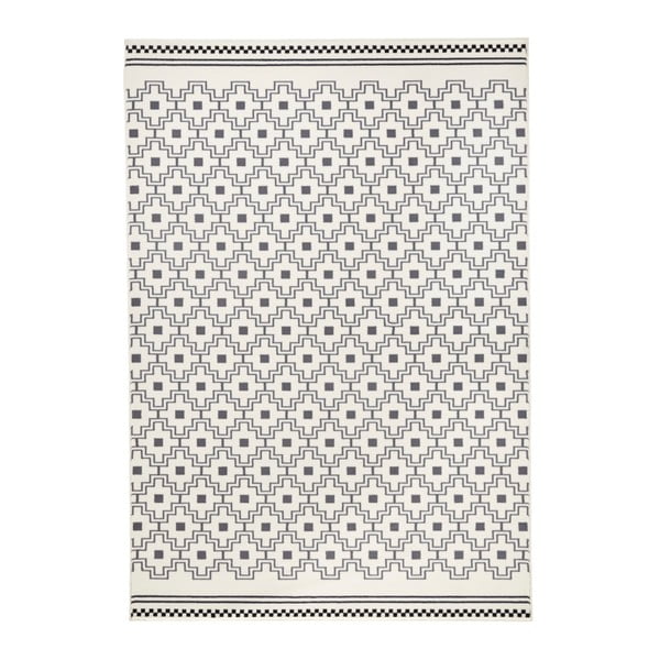 Černobílý koberec Zala Living Cubic, 160 x 230 cm