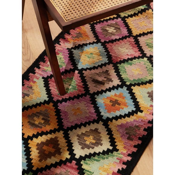 Двустранна ръчно изработена вълнена пътека 60x190 cm Kamal Zara – Nouristan-image-3