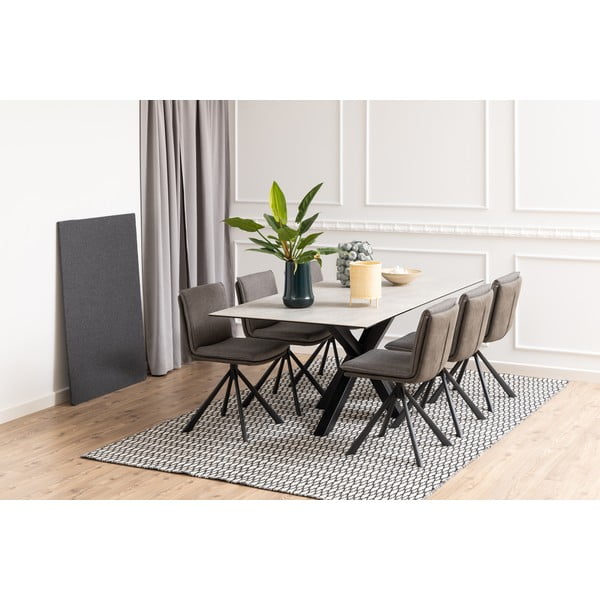 Сив трапезен стол Flynn - Actona-image-2