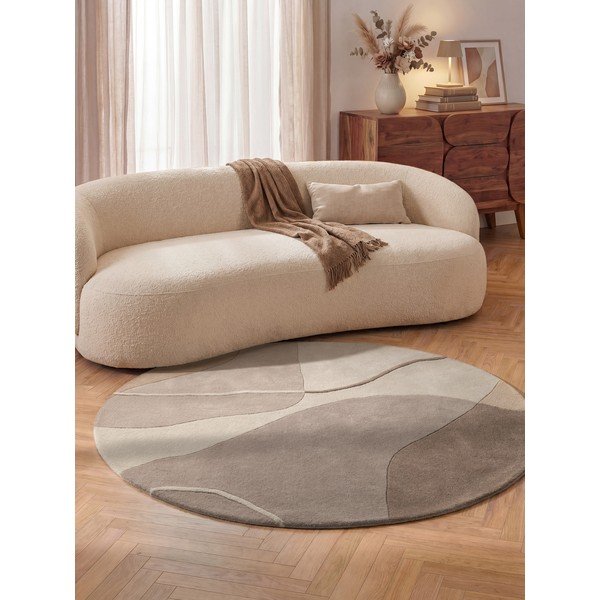 Лилав вълнен кръгъл килим ø 160 cm Virelle – Villeroy&Boch-image-1