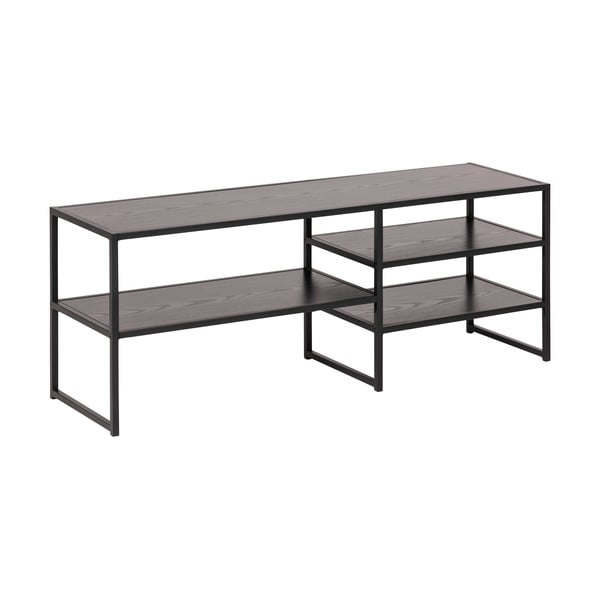 Черна телевизионна масичка от ясен 120x46 cm Seaford - Actona-image-2