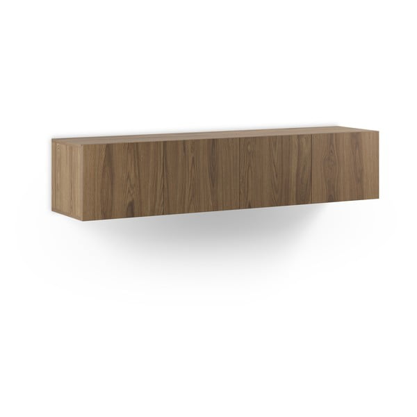 Маса за телевизор от дъбов декор  в естествен цвят 180x38x35 cm Daroca – Marckeric-image-4