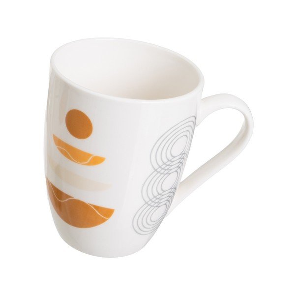 Бели глинени чаши в комплект от 4 бр. 350 ml Sunset – Casa Selección-image-3
