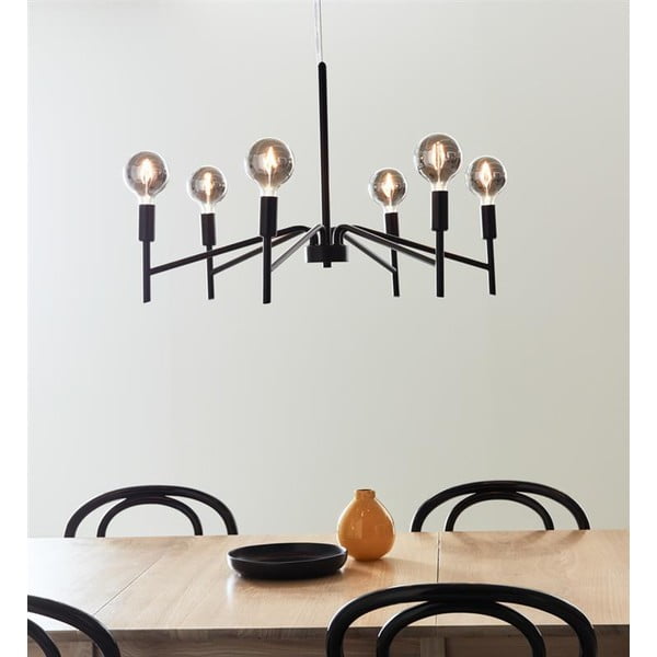 Черно висящо осветително тяло , ø 70 cm Monarch - Markslöjd-image-1