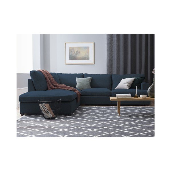Modrá rohová pohovka Windsor & Co Sofas Daphne, levý roh-image-2