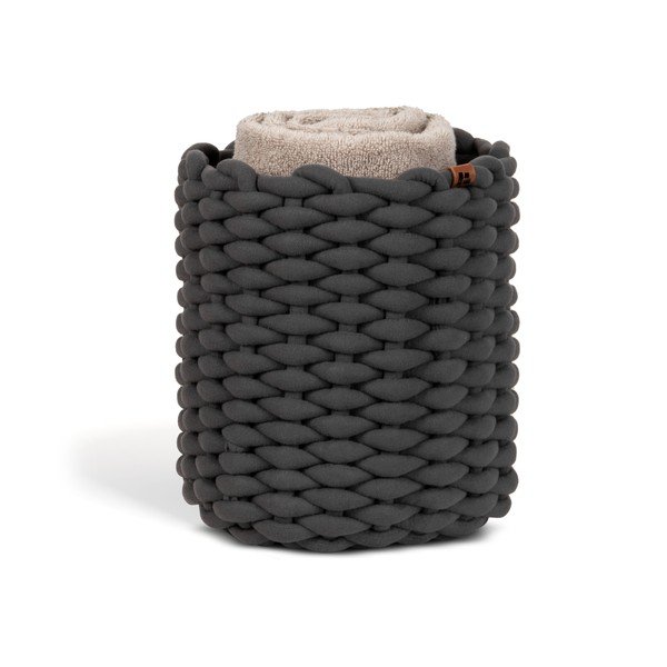 Текстилна кошница ø 25x25 cm Peach Skin Round M – Bigso-image-4