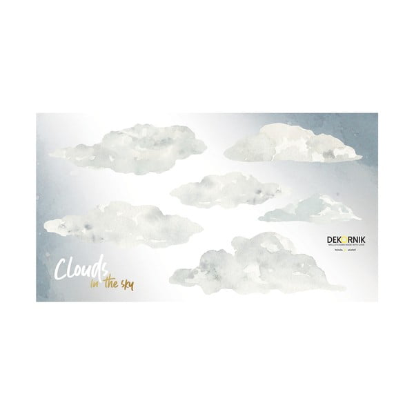 Комплект стикери за стена с мотиви на облаци Clouds in the Sky - Dekornik