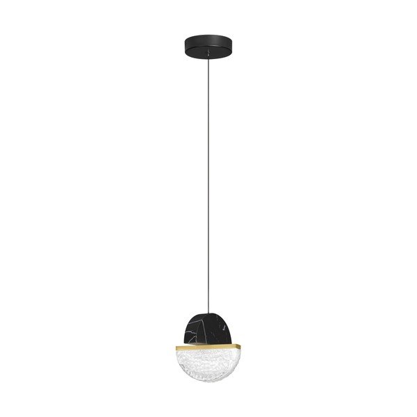 Черно метално LED затъмняващо се висящо осветително тяло ø 16 cm Dorin – Nova Luce