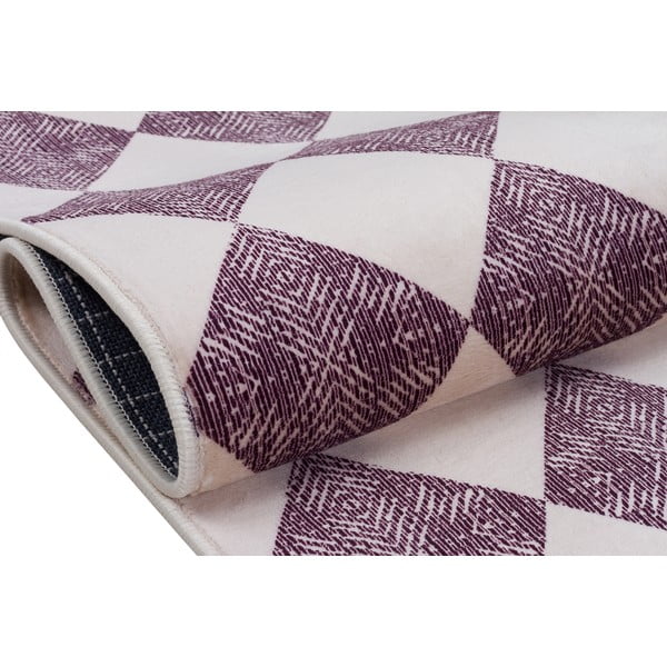 Лилав и бежов миещ се килим 160x100 cm - Vitaus-image-1