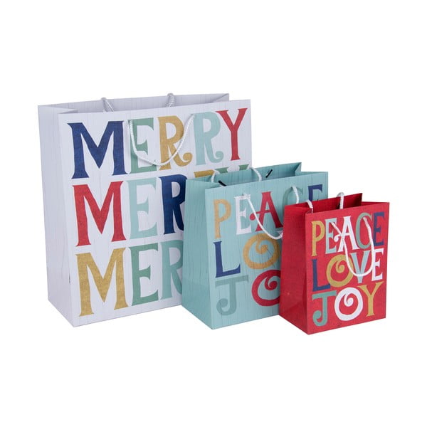 Sada 3 dárkových tašek Tri-Coastal Design Merry Merry Merry
