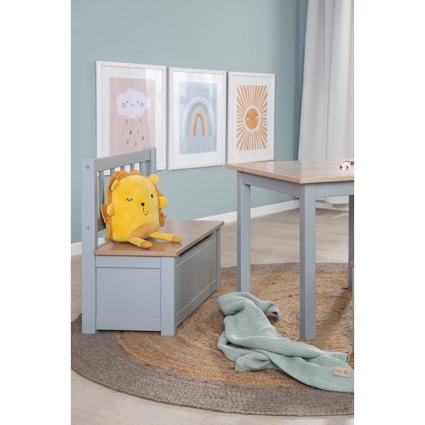 Кафяво-сива детска пейка Woody – Roba-image-1