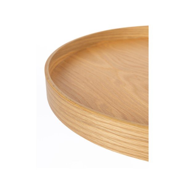 Кръгла странична масичка с дъбов плот ø 40 cm Yuri S – White Label-image-3